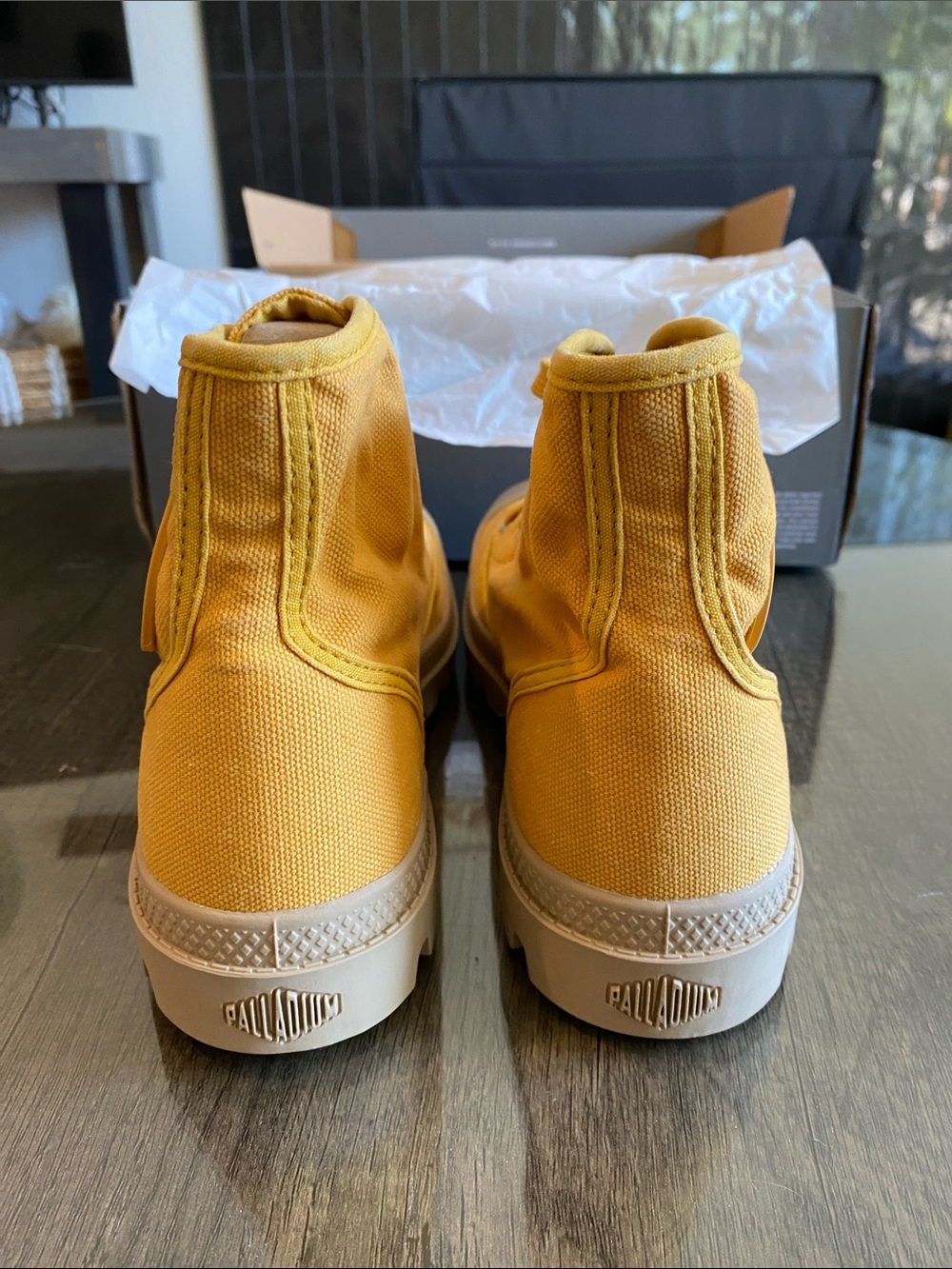 Palladium Pampa Hi Women's Boots - Honey Gold - Picture 4 of 5